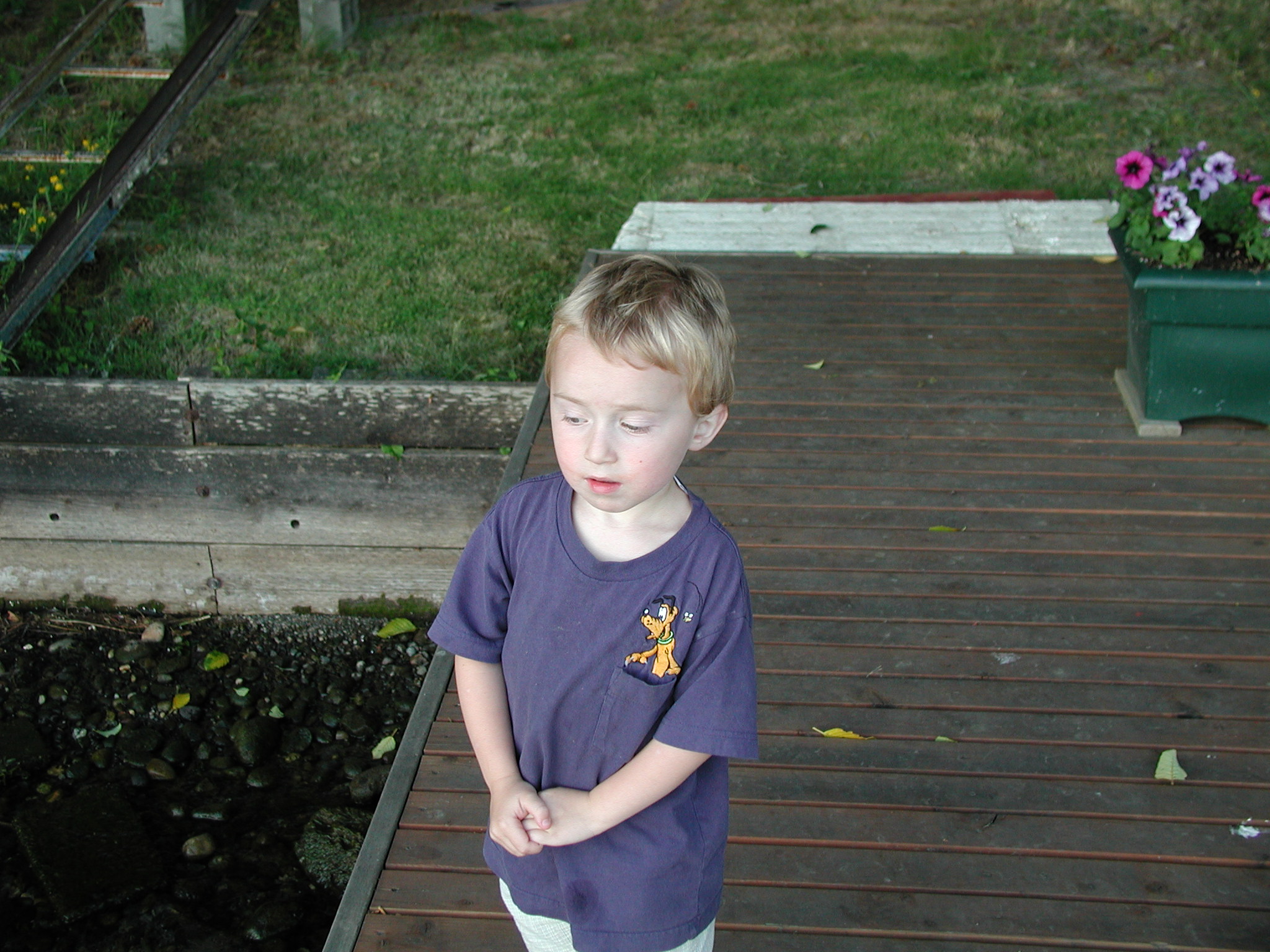 Elliott on the dock