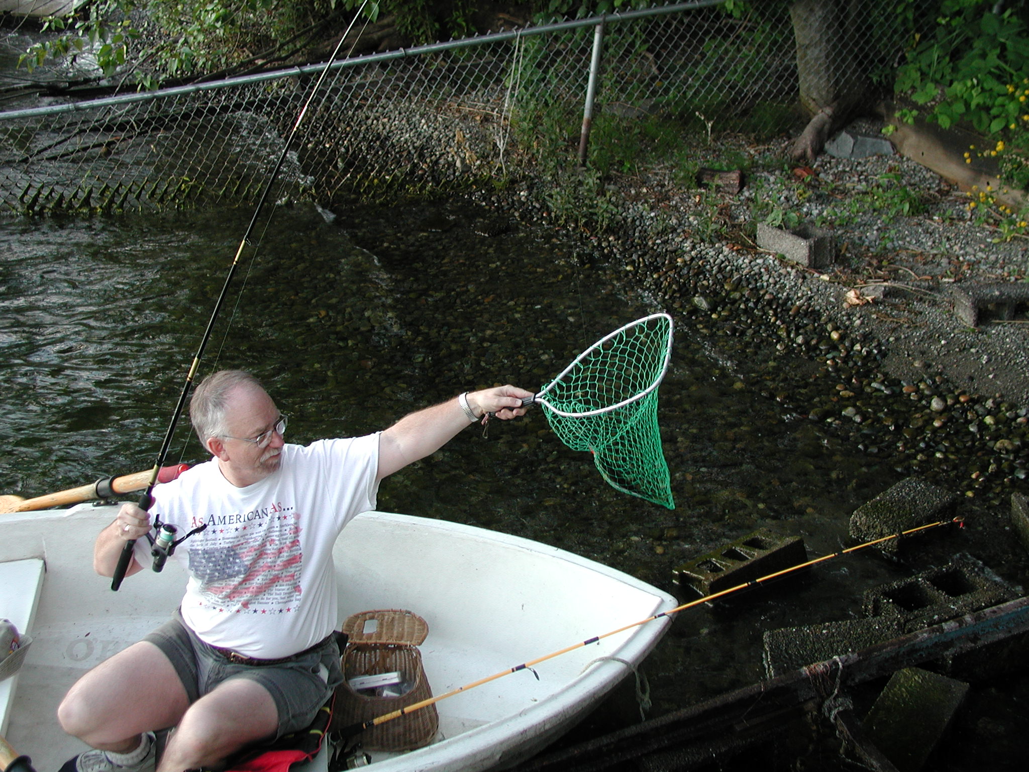 The great white hunter catches one