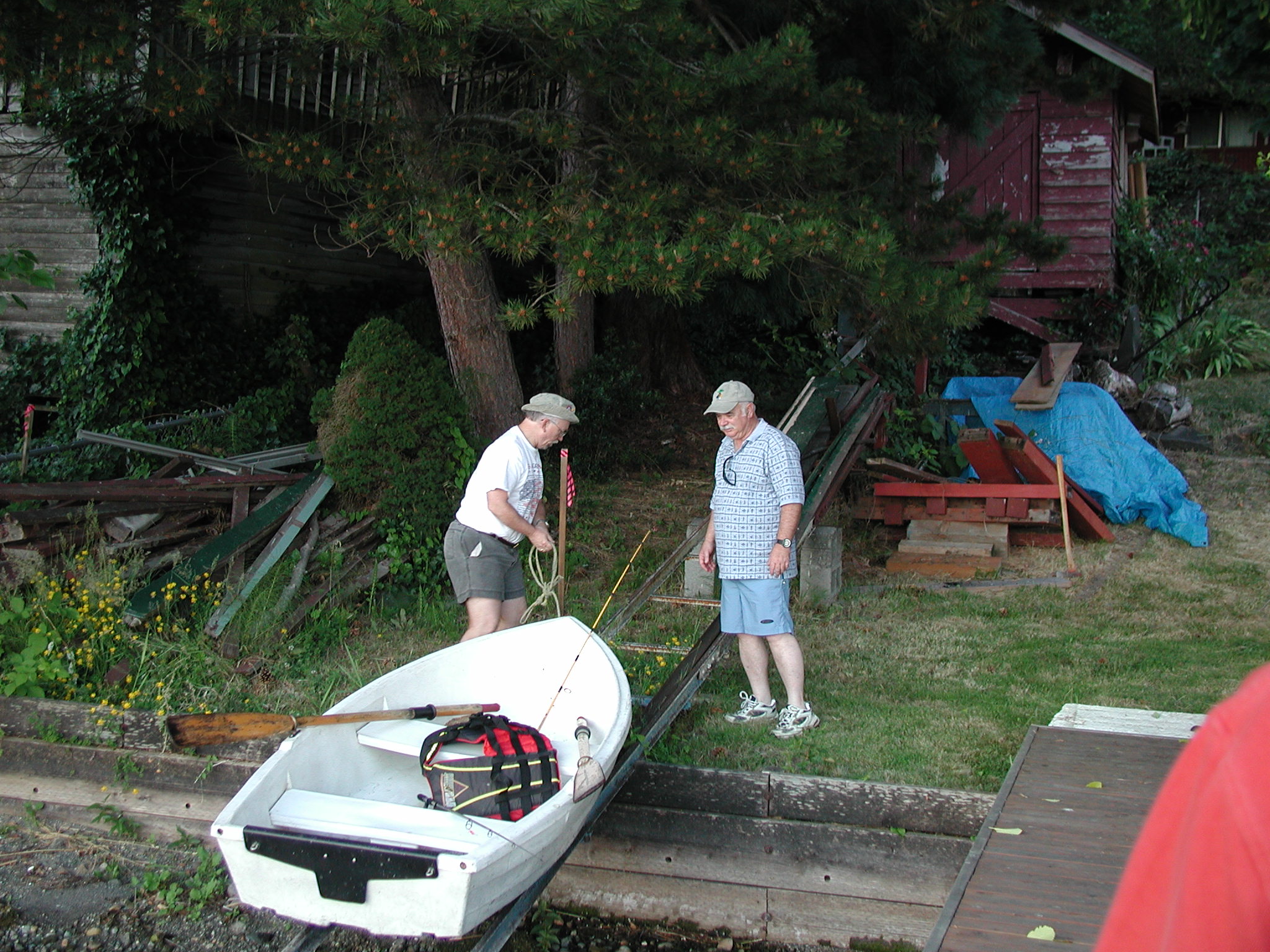 The boat is put away